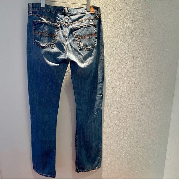 Abercrombie and Fitch vintage Erin distressed low rise blue jeans size 8 regular - Picture 5 of 12